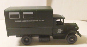 Lledo LP28 BFBS Mobile Army Broadcasting Studio Mack Canvas Back Truck - TulipStuff