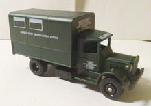 Load image into Gallery viewer, Lledo LP28 BFBS Mobile Army Broadcasting Studio Mack Canvas Back Truck - TulipStuff
