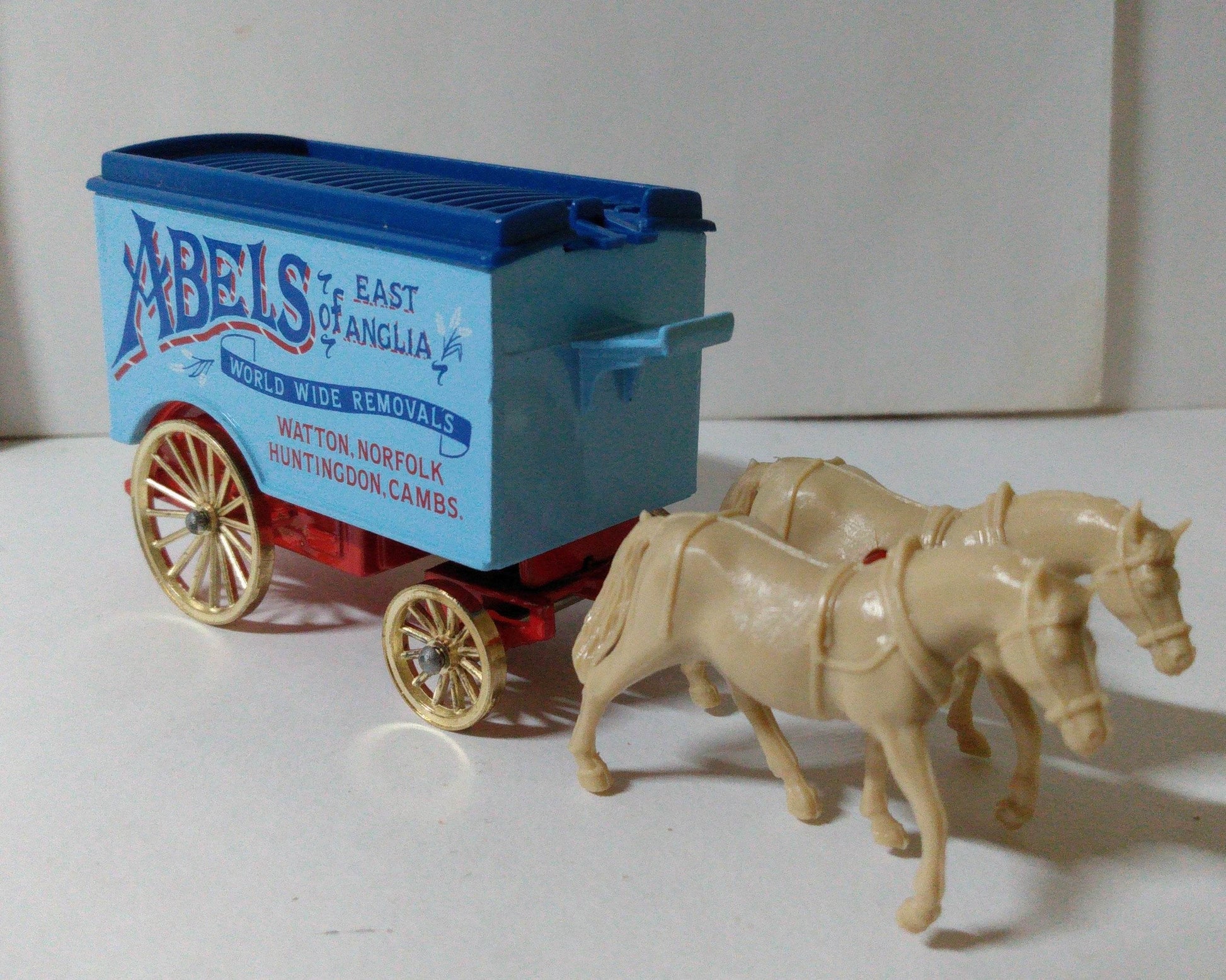 Lledo Days Gone DG11 Horse Drawn Van Abels East Anglia England 1985 - TulipStuff