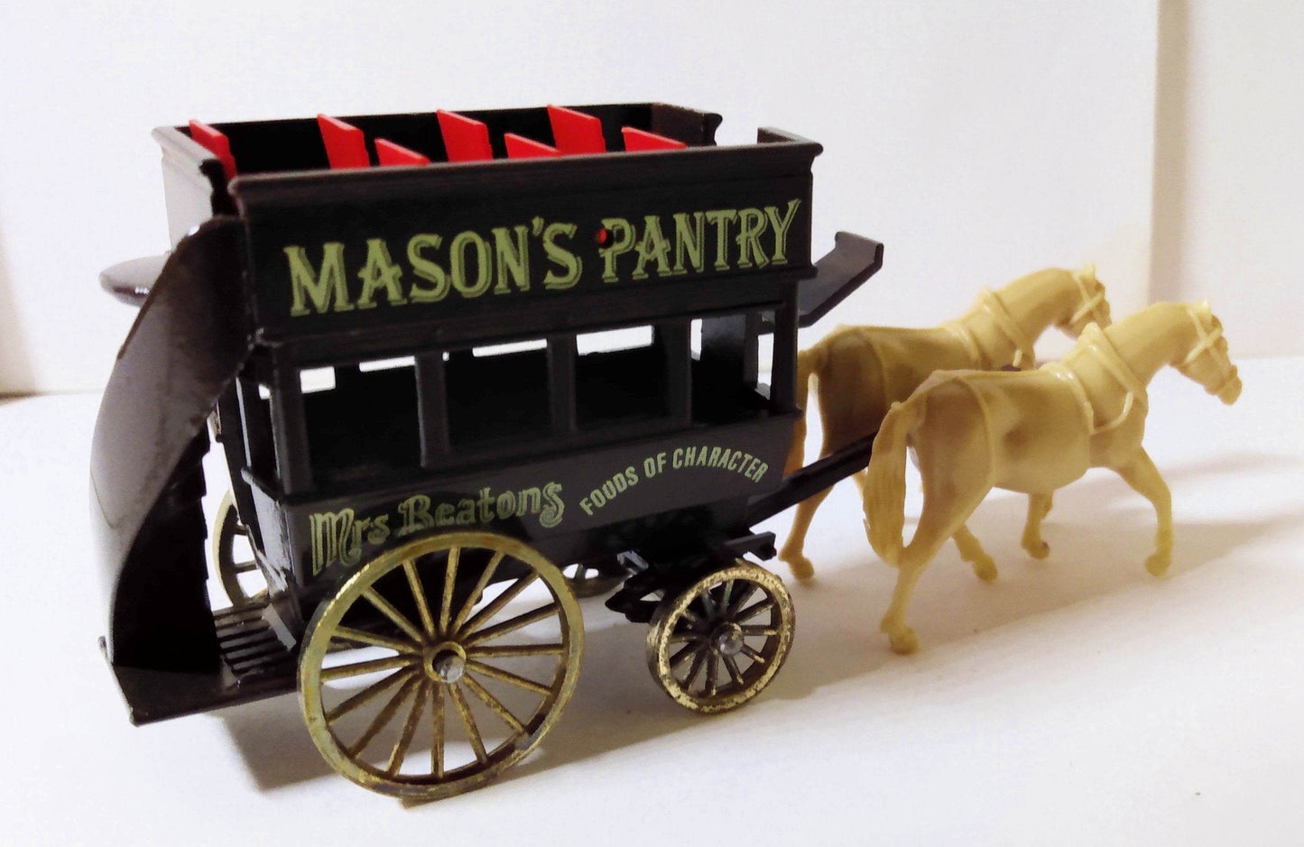 Lledo DG4 Mason's Pantry Horse-Drawn Omnibus 1985 Reversed Tampo - TulipStuff