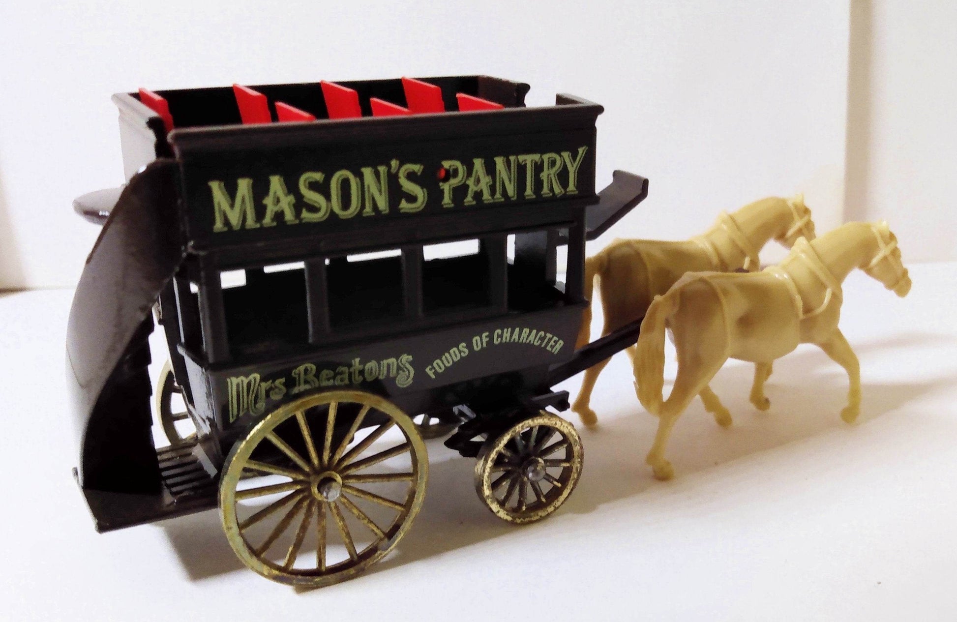 Lledo DG4 Mason's Pantry Horse-Drawn Omnibus 1985 Reversed Tampo - TulipStuff