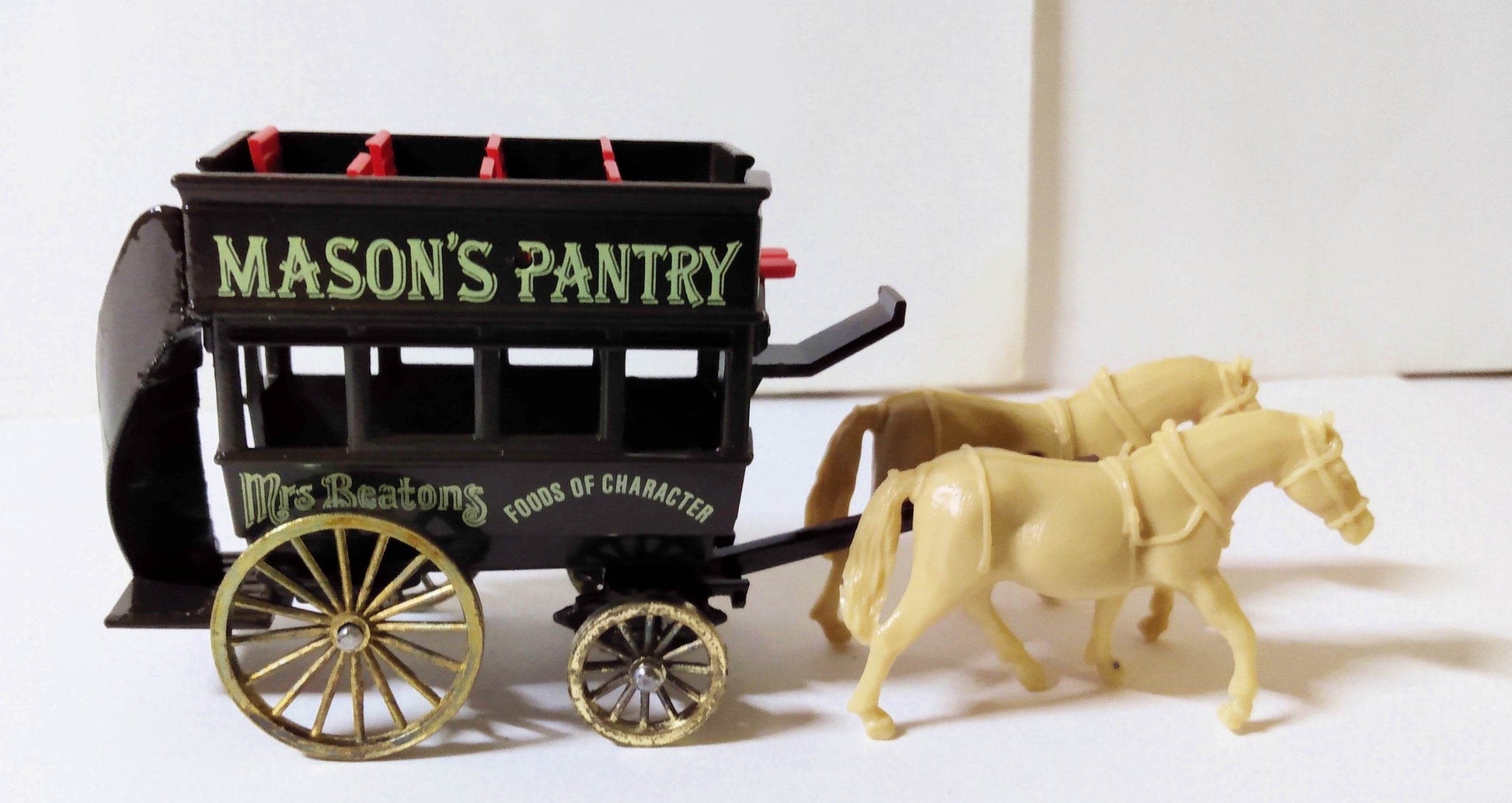 Lledo DG4 Mason's Pantry Horse-Drawn Omnibus 1985 Reversed Tampo - TulipStuff