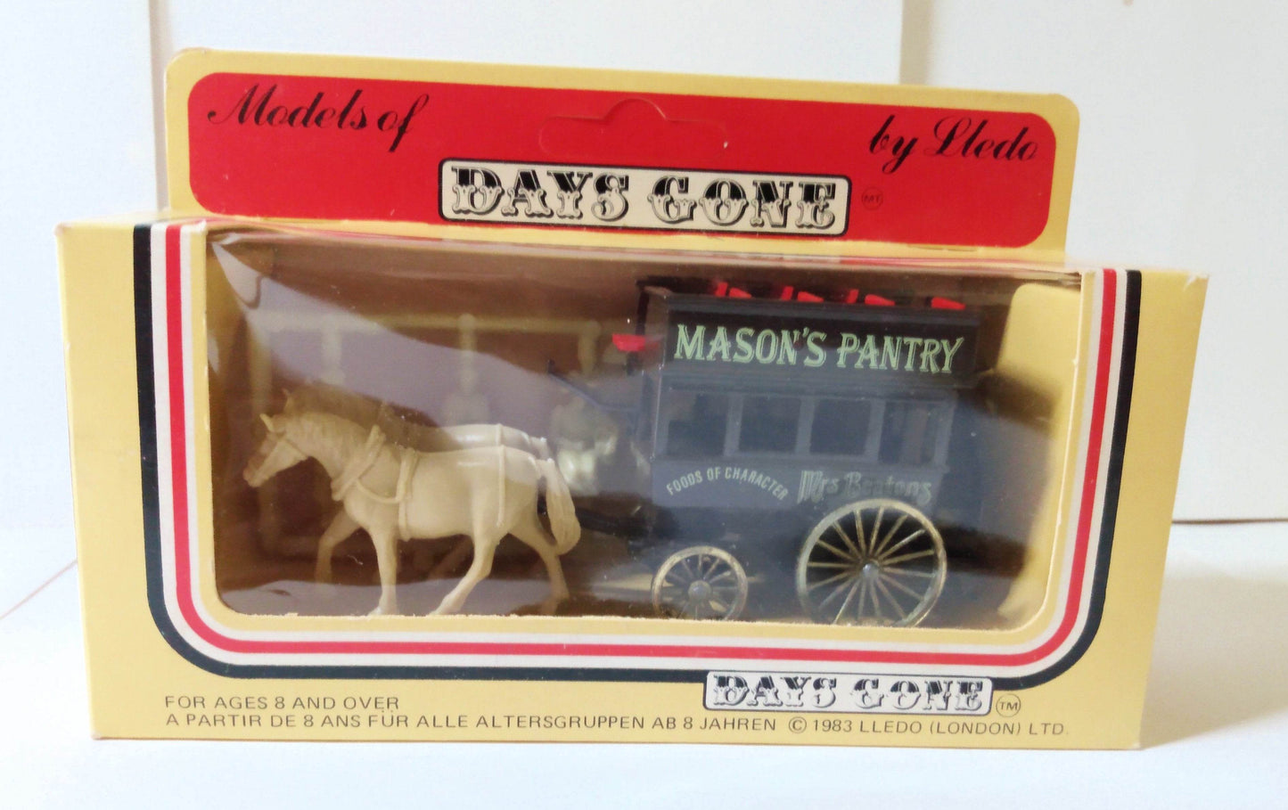 Lledo DG4 Mason's Pantry Horse-Drawn Omnibus 1985 Reversed Tampo - TulipStuff