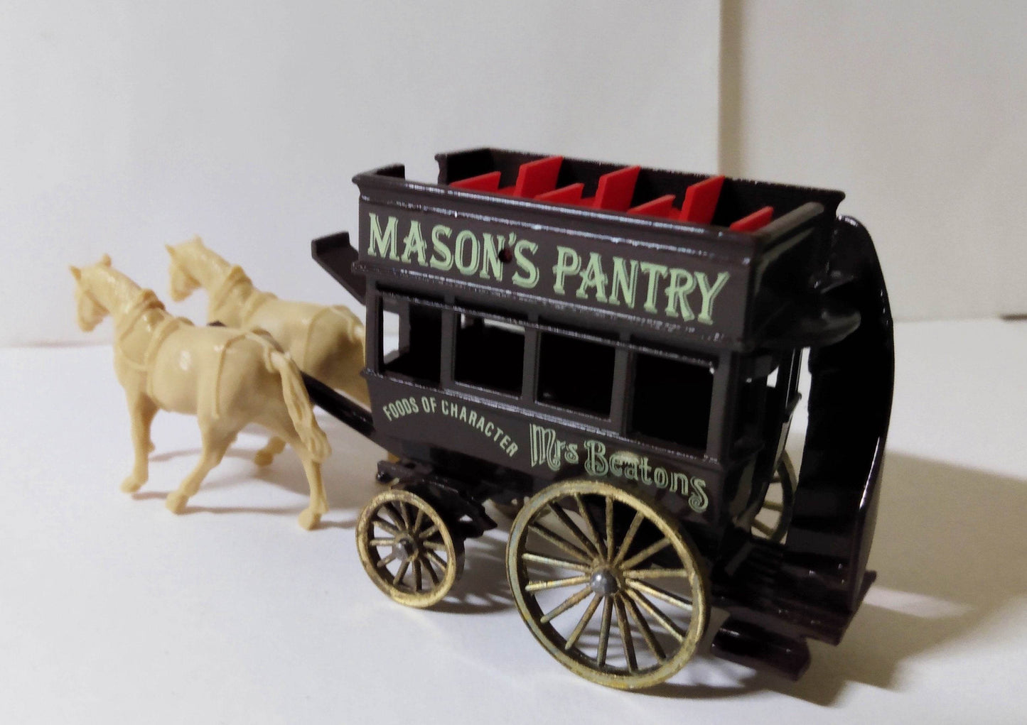 Lledo DG4 Mason's Pantry Horse-Drawn Omnibus 1985 Reversed Tampo - TulipStuff