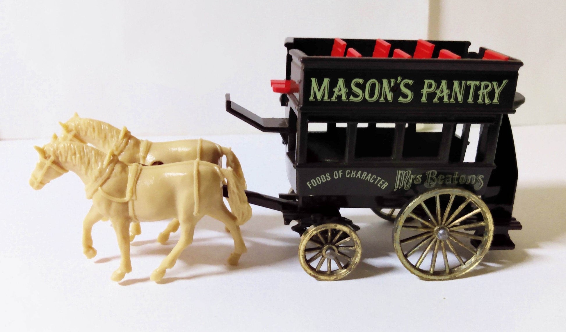 Lledo DG4 Mason's Pantry Horse-Drawn Omnibus 1985 Reversed Tampo - TulipStuff