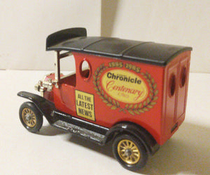 Lledo DG6 Evening Chronicle Centenary 1920 Ford Model T Van England - TulipStuff