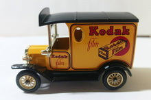 Load image into Gallery viewer, Lledo Models of Days Gone DG6 Kodak Film 1920 Ford Model T Van gold spokes - TulipStuff
