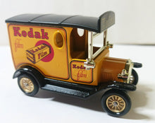 Load image into Gallery viewer, Lledo Models of Days Gone DG6 Kodak Film 1920 Ford Model T Van gold spokes - TulipStuff
