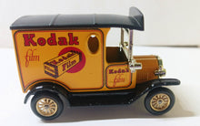 Load image into Gallery viewer, Lledo Models of Days Gone DG6 Kodak Film 1920 Ford Model T Van gold spokes - TulipStuff
