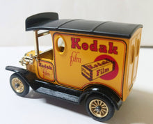 Load image into Gallery viewer, Lledo Models of Days Gone DG6 Kodak Film 1920 Ford Model T Van gold spokes - TulipStuff
