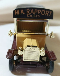 Lledo DG6 006 Marcol M.A. Rapport 1920 Ford Model T Van England Black - TulipStuff