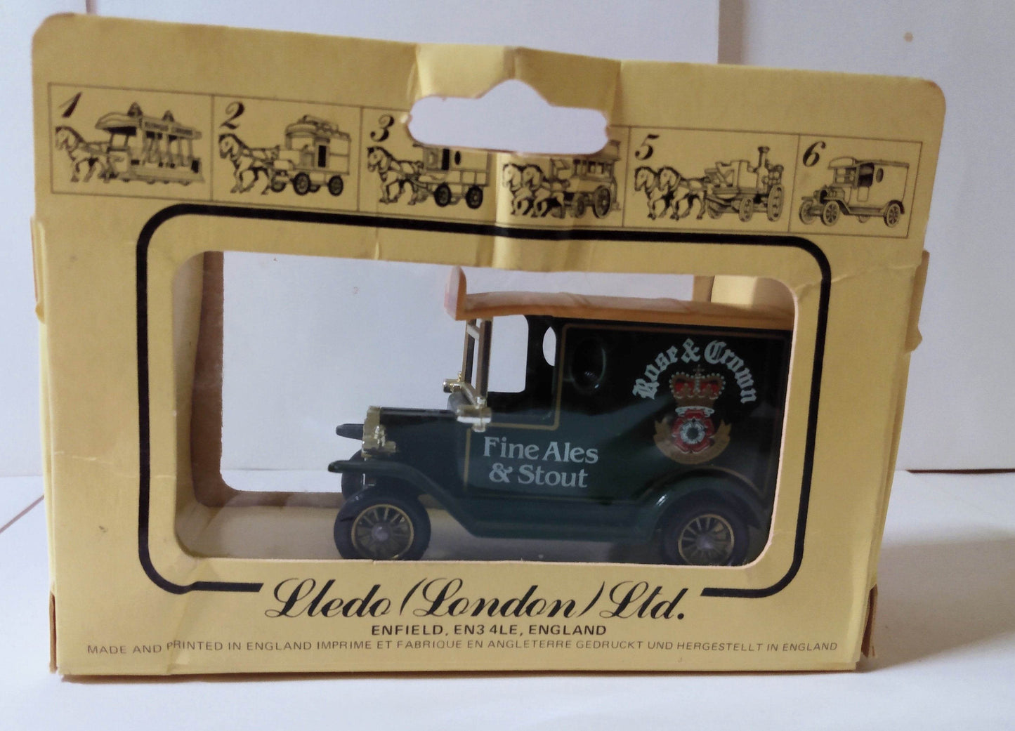 Lledo DG6 Rose & Crown Fine Ales & Stout 1920 Ford Model T Van England - TulipStuff