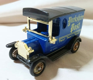 Lledo DG6-001 Yorkshire Post 1920 Ford Model T Van England - TulipStuff