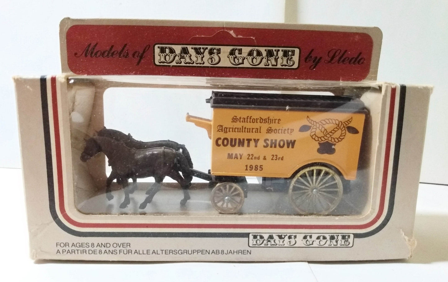 Lledo Days Gone DG11 Horse Drawn Van Staffordshire County Show 1985 - TulipStuff
