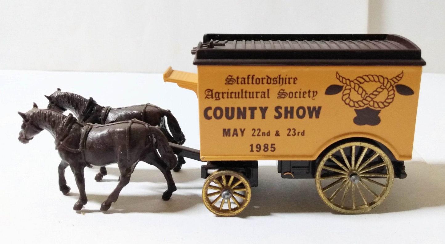 Lledo Days Gone DG11 Horse Drawn Van Staffordshire County Show 1985 - TulipStuff