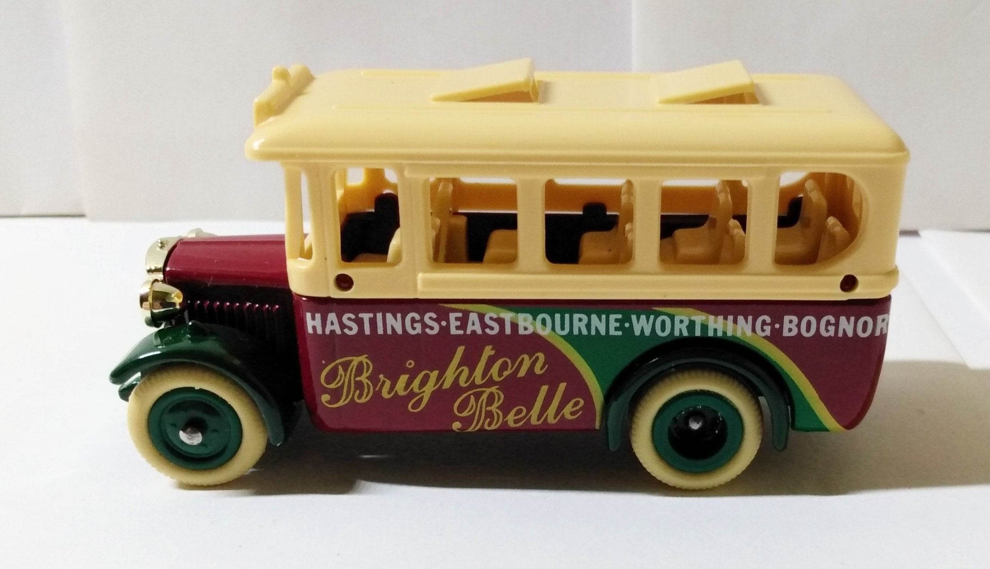 Lledo DG10 Brighton Belle 1935 Dennis Coach Bus Chrome Grille England - TulipStuff