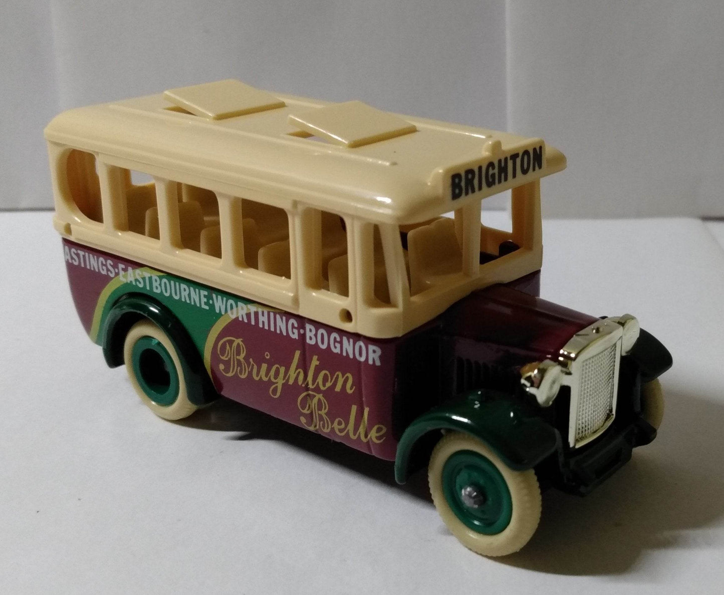 Lledo DG10 Brighton Belle 1935 Dennis Coach Bus Chrome Grille England - TulipStuff