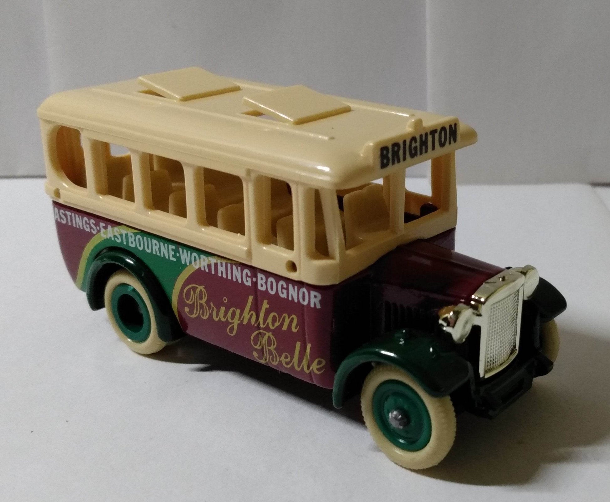 Lledo DG10 Brighton Belle 1935 Dennis Coach Bus Chrome Grille England - TulipStuff