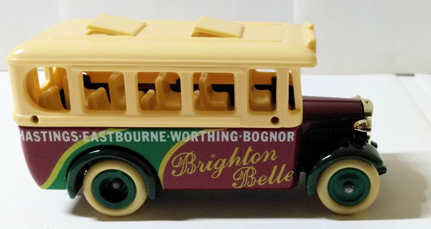 Lledo DG10 Brighton Belle 1935 Dennis Coach Bus Chrome Grille England - TulipStuff