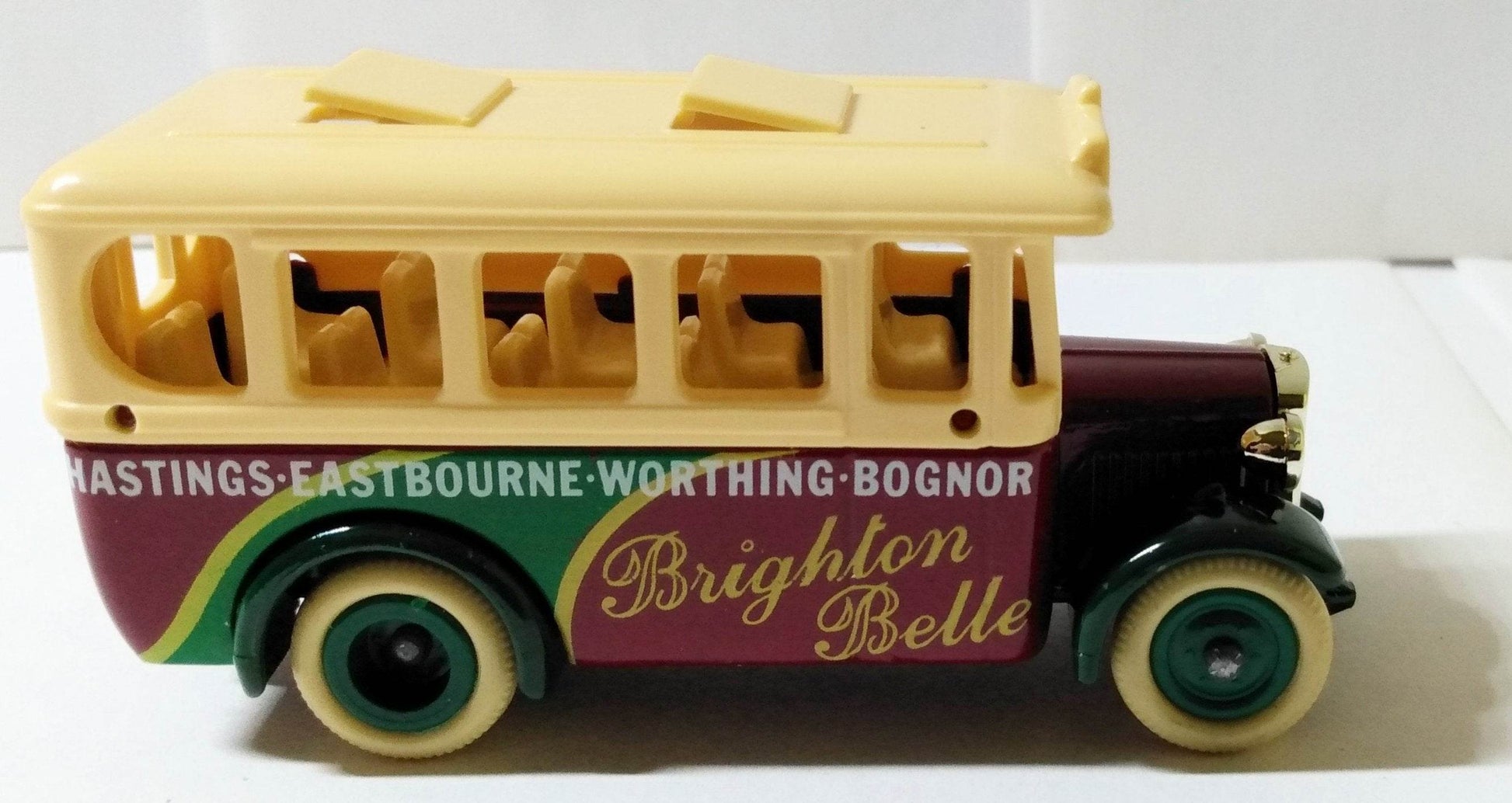 Lledo DG10 Brighton Belle 1935 Dennis Coach Bus Chrome Grille England - TulipStuff