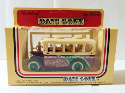 Lledo DG10 Brighton Belle 1935 Dennis Coach Bus Chrome Grille England - TulipStuff