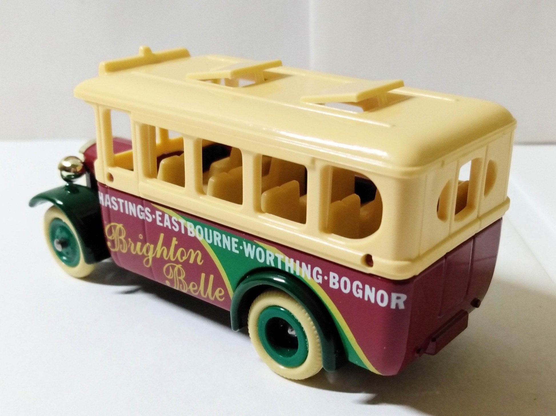 Lledo DG10 Brighton Belle 1935 Dennis Coach Bus Chrome Grille England - TulipStuff