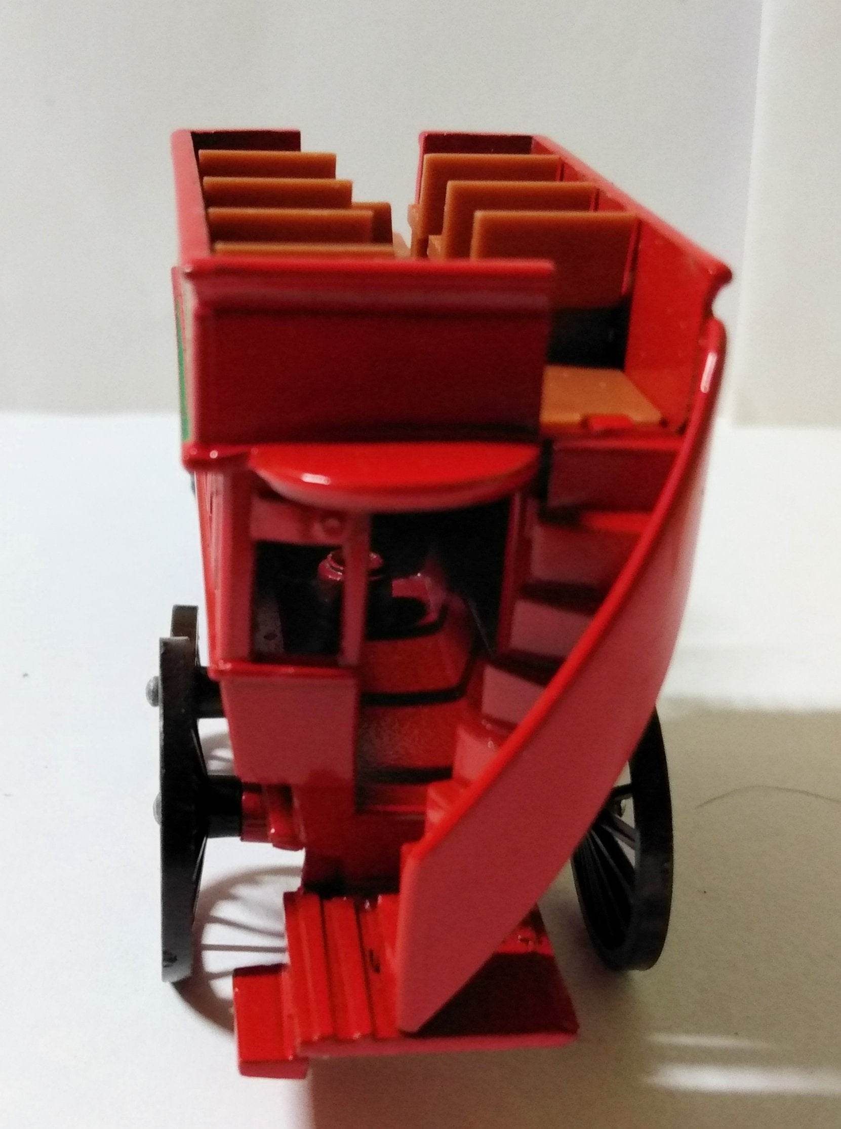 Lledo DG4 Lipton Teas Horse-Drawn Omnibus Bowery to Broadway Red 1984 - TulipStuff