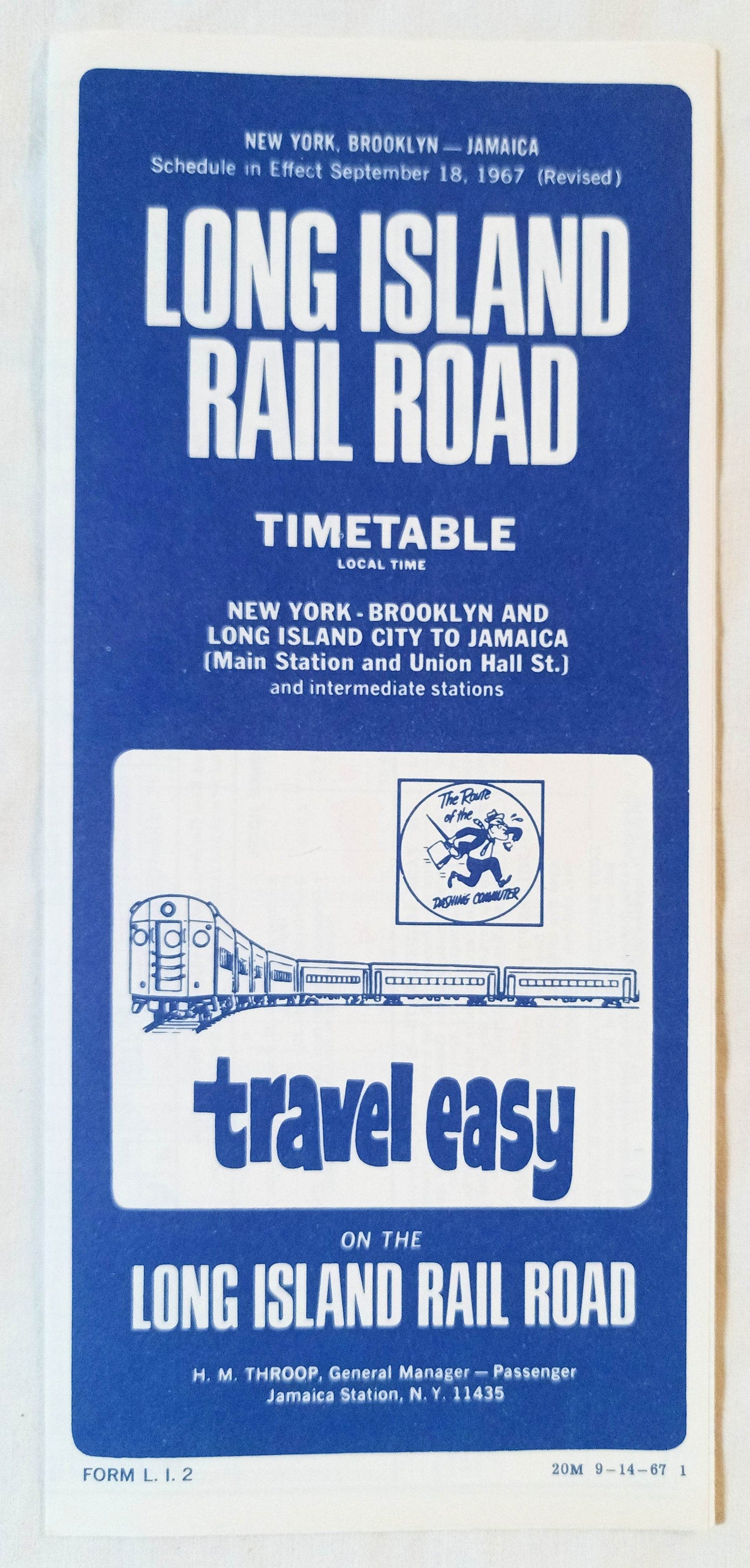 Long Island Railroad Brooklyn Long Island City Jamaica Timetable 1967 - TulipStuff