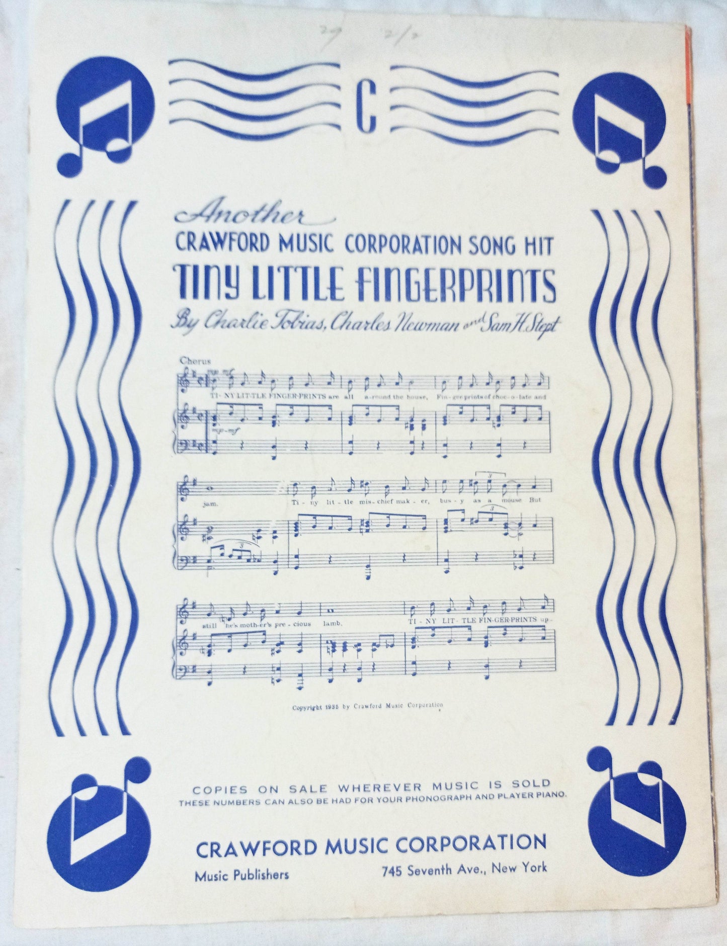 Lookie Lookie Lookie Here Comes Cookie Love In Bloom Sheet Music 1935 - TulipStuff