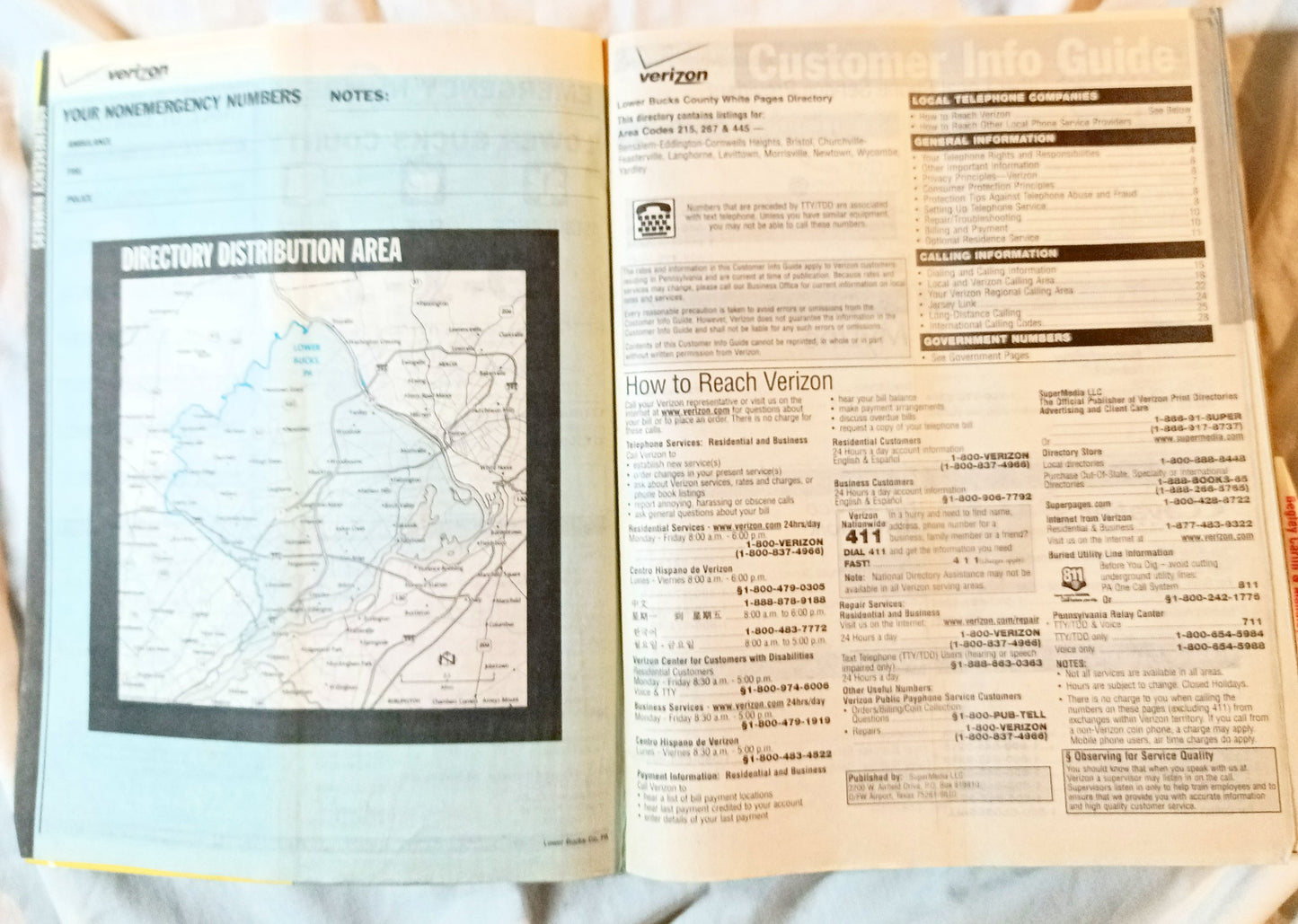 Lower Bucks County Verizon SuperPages Phone Book 2011-2012 - TulipStuff