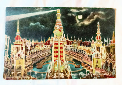 View Of Luna Park At Night Coney Island Brooklyn NY 1906 - TulipStuff