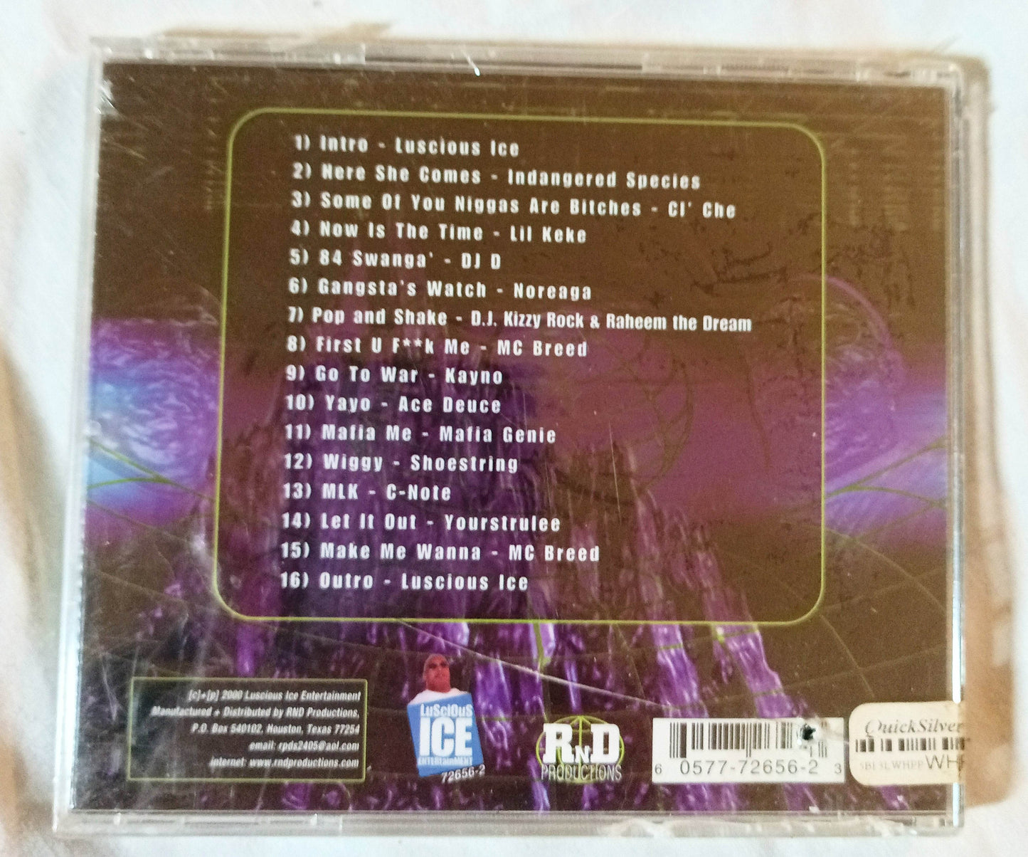 Luscious Ice Southern Hospitality Screwed Album CD 2000 - TulipStuff