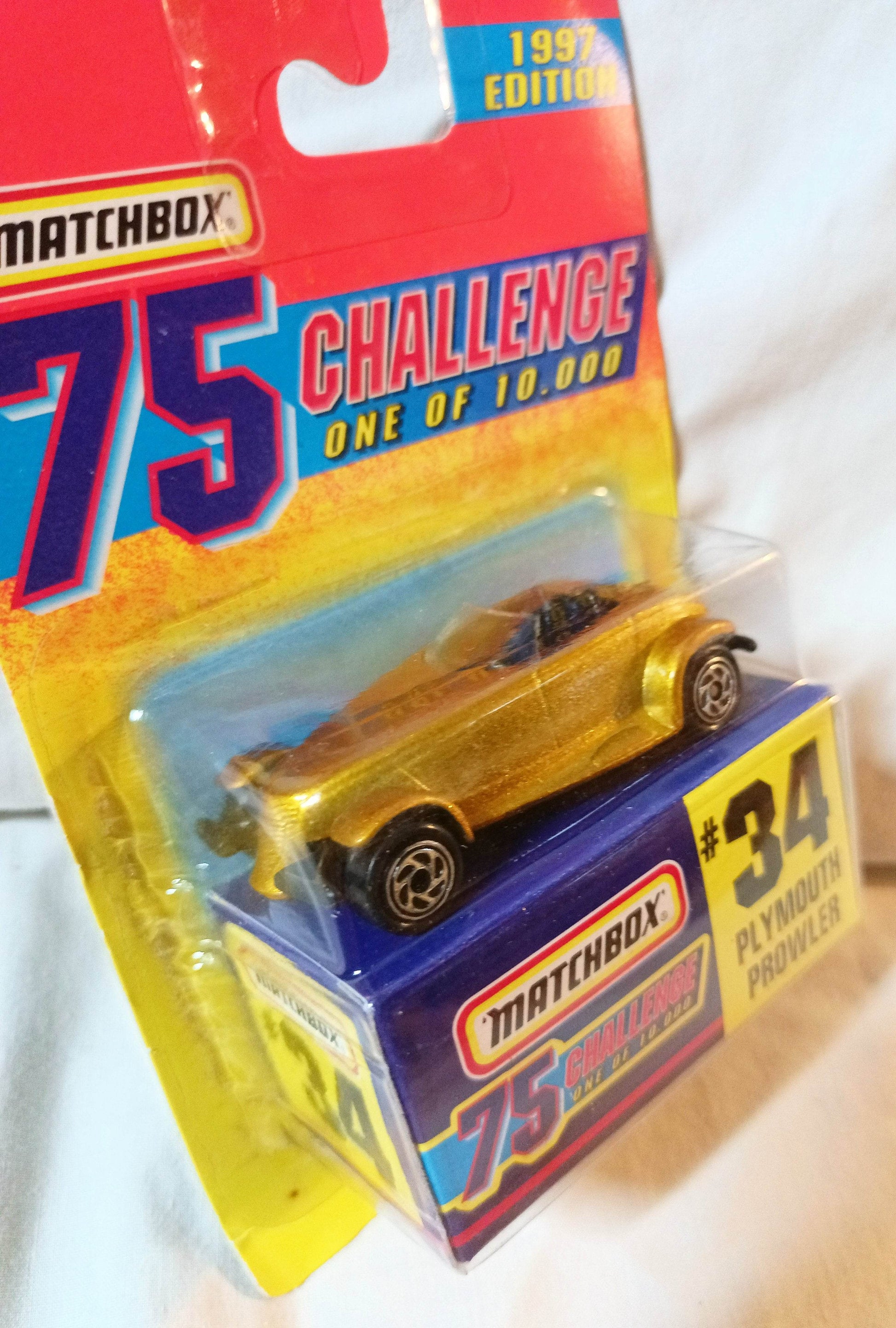Matchbox 75 Challenge #34 Plymouth Prowler Gold Limited Edition 1997 - TulipStuff