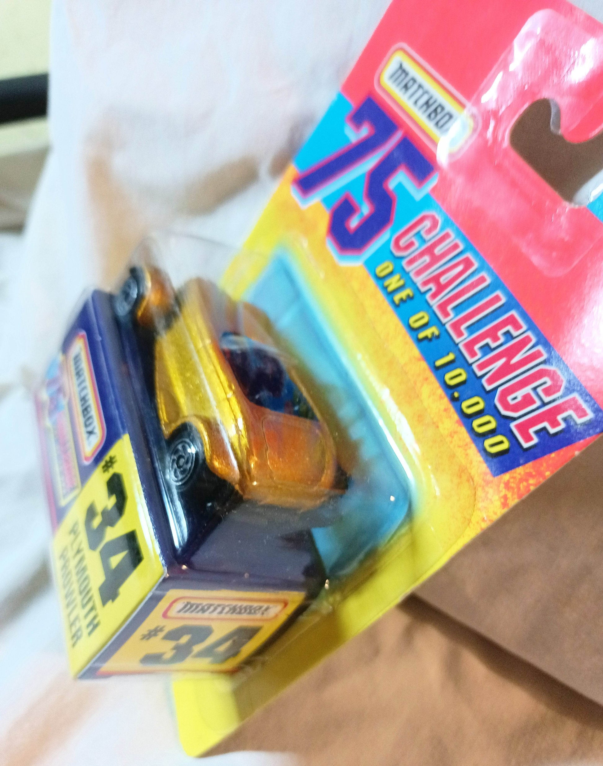 Matchbox 75 Challenge #34 Plymouth Prowler Gold Limited Edition 1997 - TulipStuff