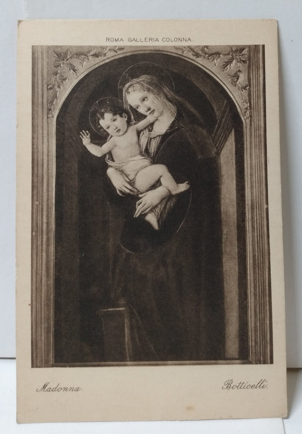 Madonna Botticelli Roma Galleria Colonna 1910's Postcard - TulipStuff