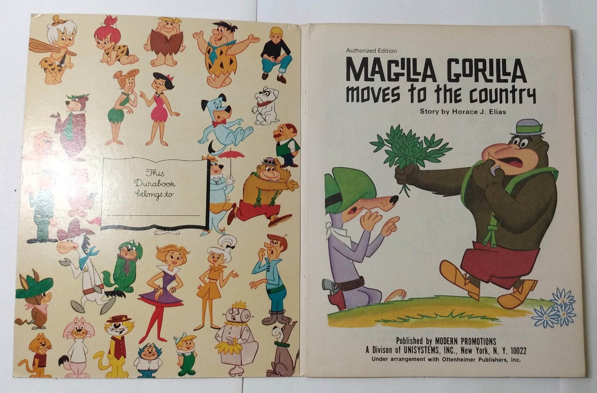 Magilla Gorilla Moves To The Country Hanna-Barbera Durabook 1972 - TulipStuff