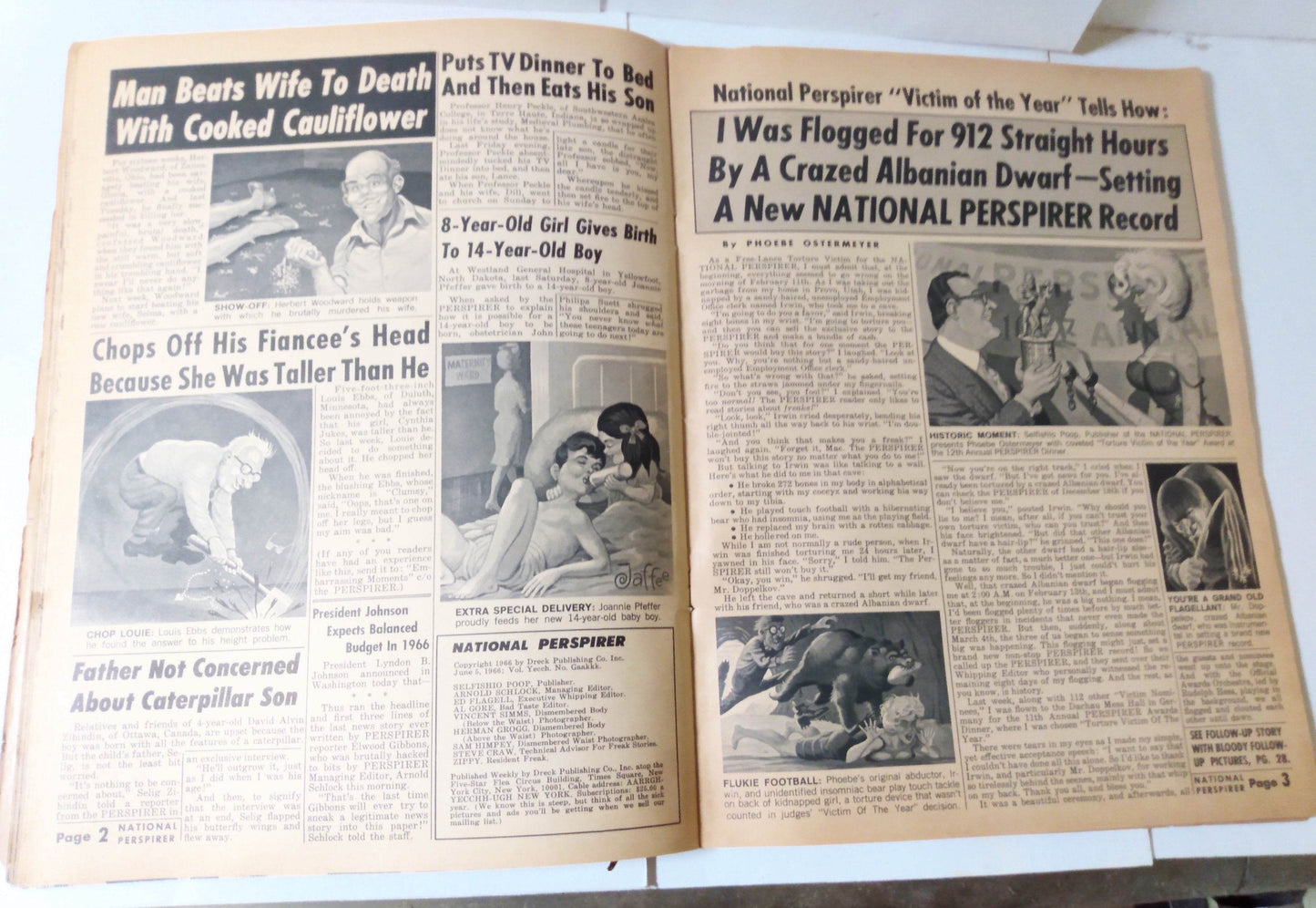 Mad Magazine 106 April 1966 Go Ape National Enquirer Wide World Sports - TulipStuff