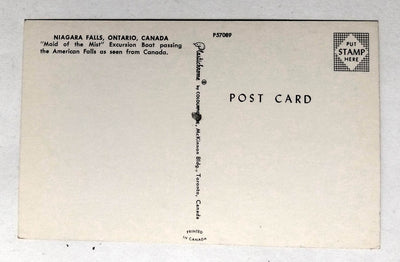 Maid Of The Mist Excursion Boat Niagara Falls Ontario Canada 1960's - TulipStuff