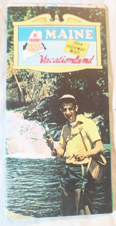 Maine Vacationland Official State Highway Map 1964 - TulipStuff