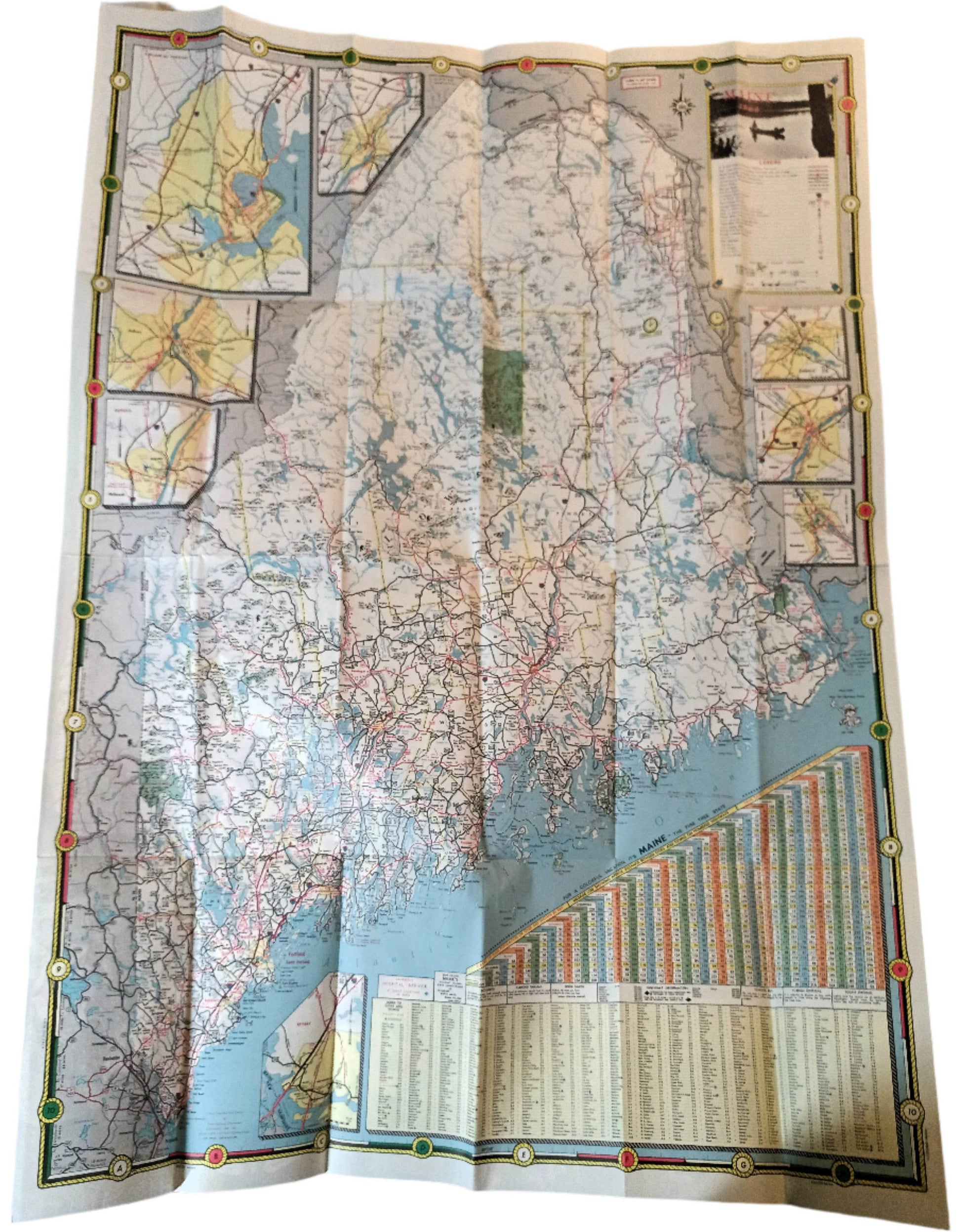 Maine Vacationland Official State Highway Map 1964 - TulipStuff