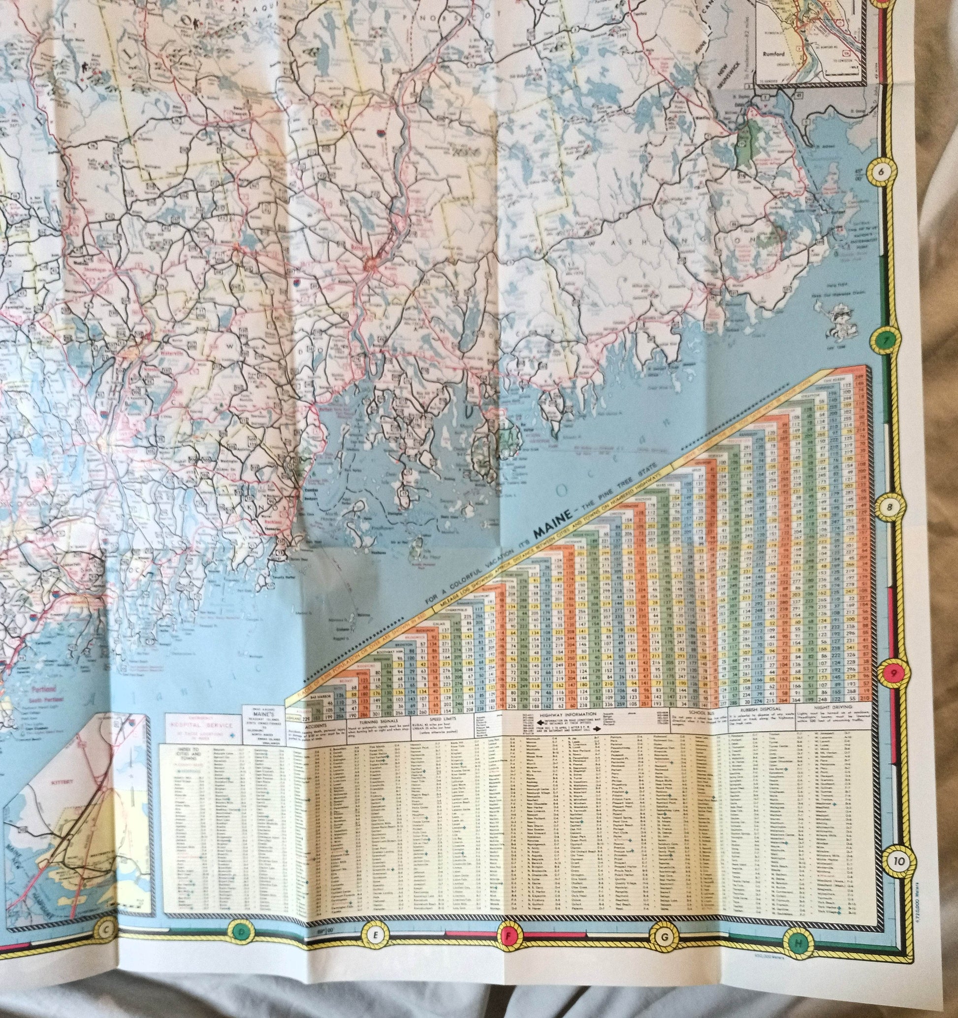 Maine Vacationland Official State Highway Map 1964 - TulipStuff