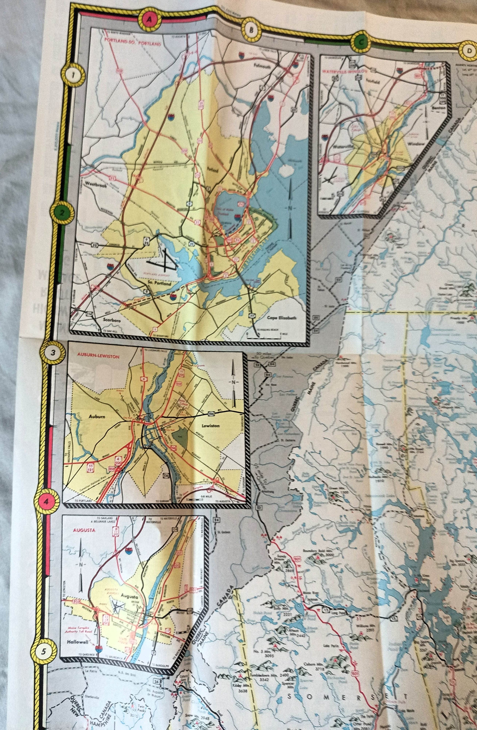 Maine Vacationland Official State Highway Map 1964 - TulipStuff