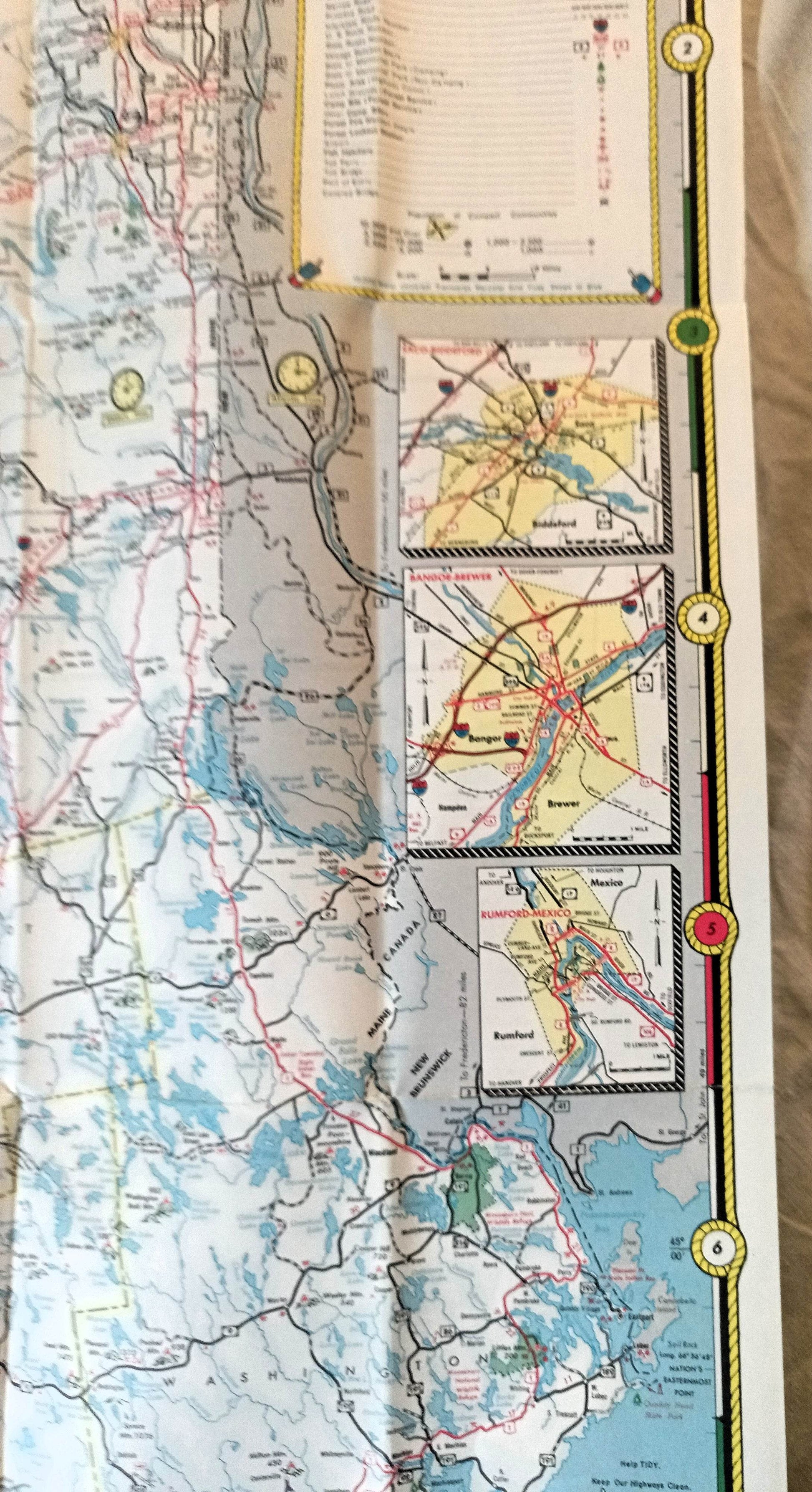 Maine Vacationland Official State Highway Map 1964 - TulipStuff