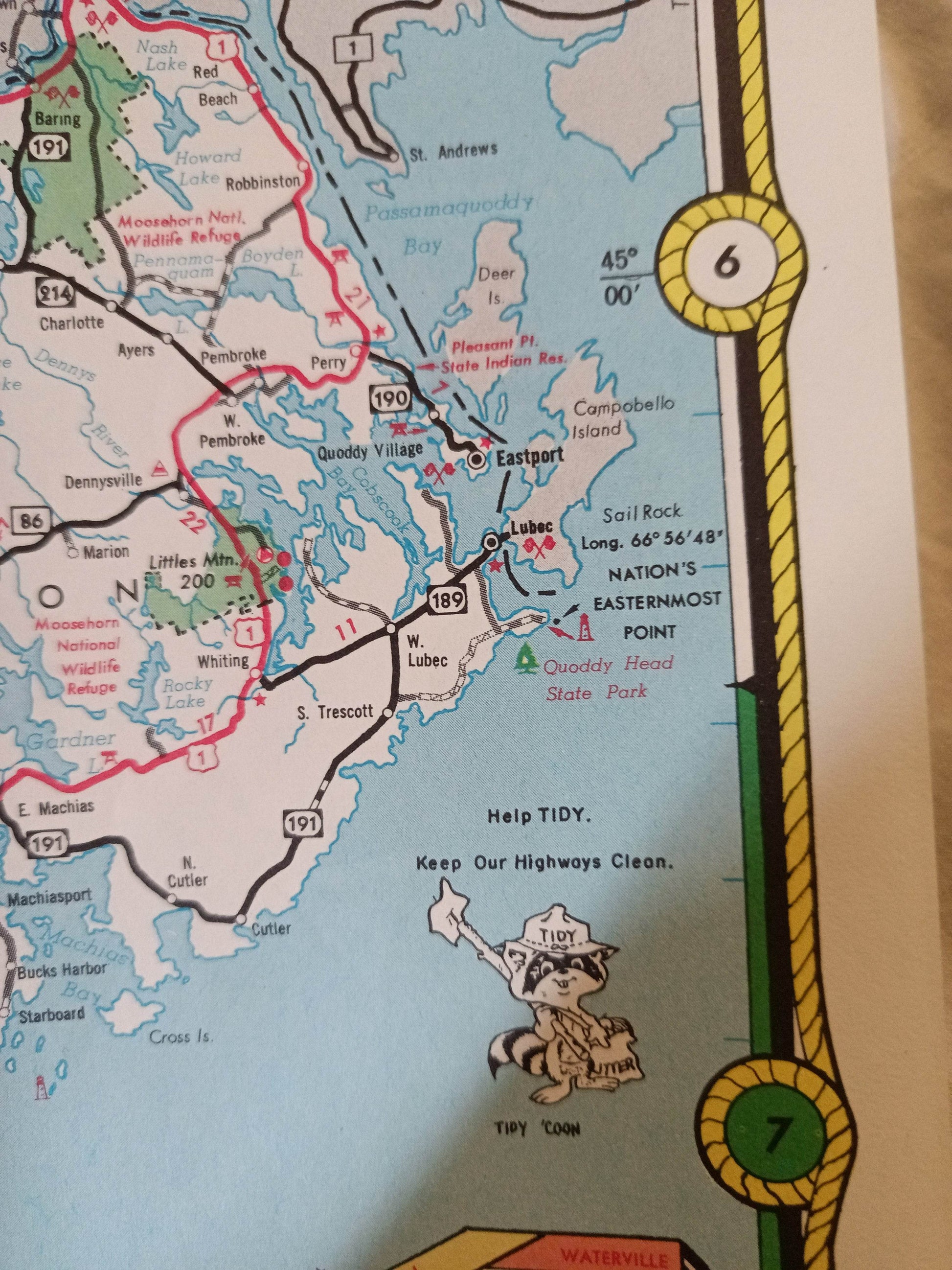 Maine Vacationland Official State Highway Map 1964 - TulipStuff