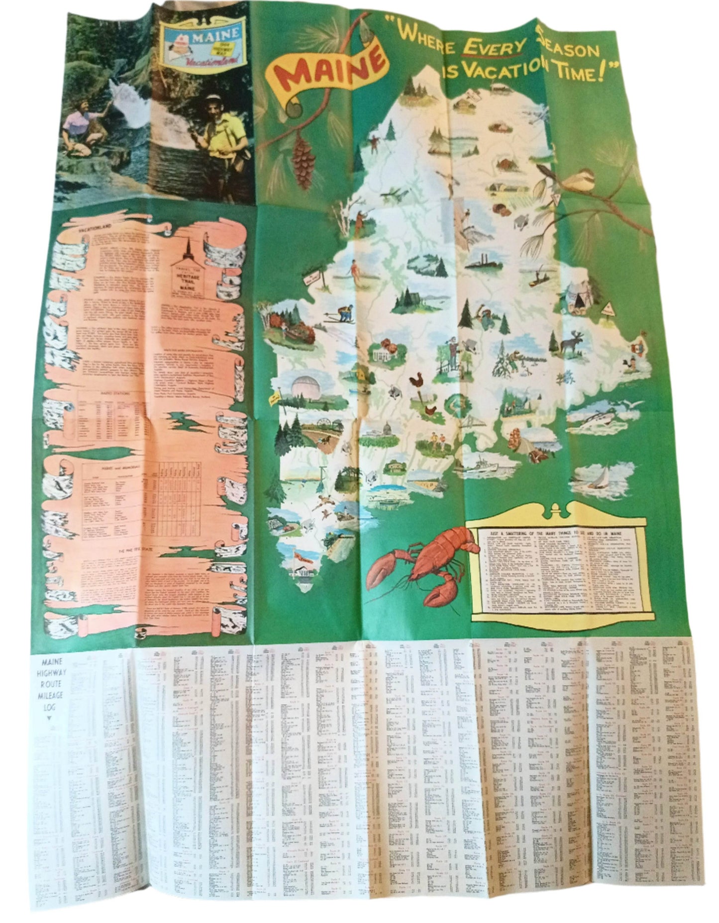 Maine Vacationland Official State Highway Map 1964 - TulipStuff