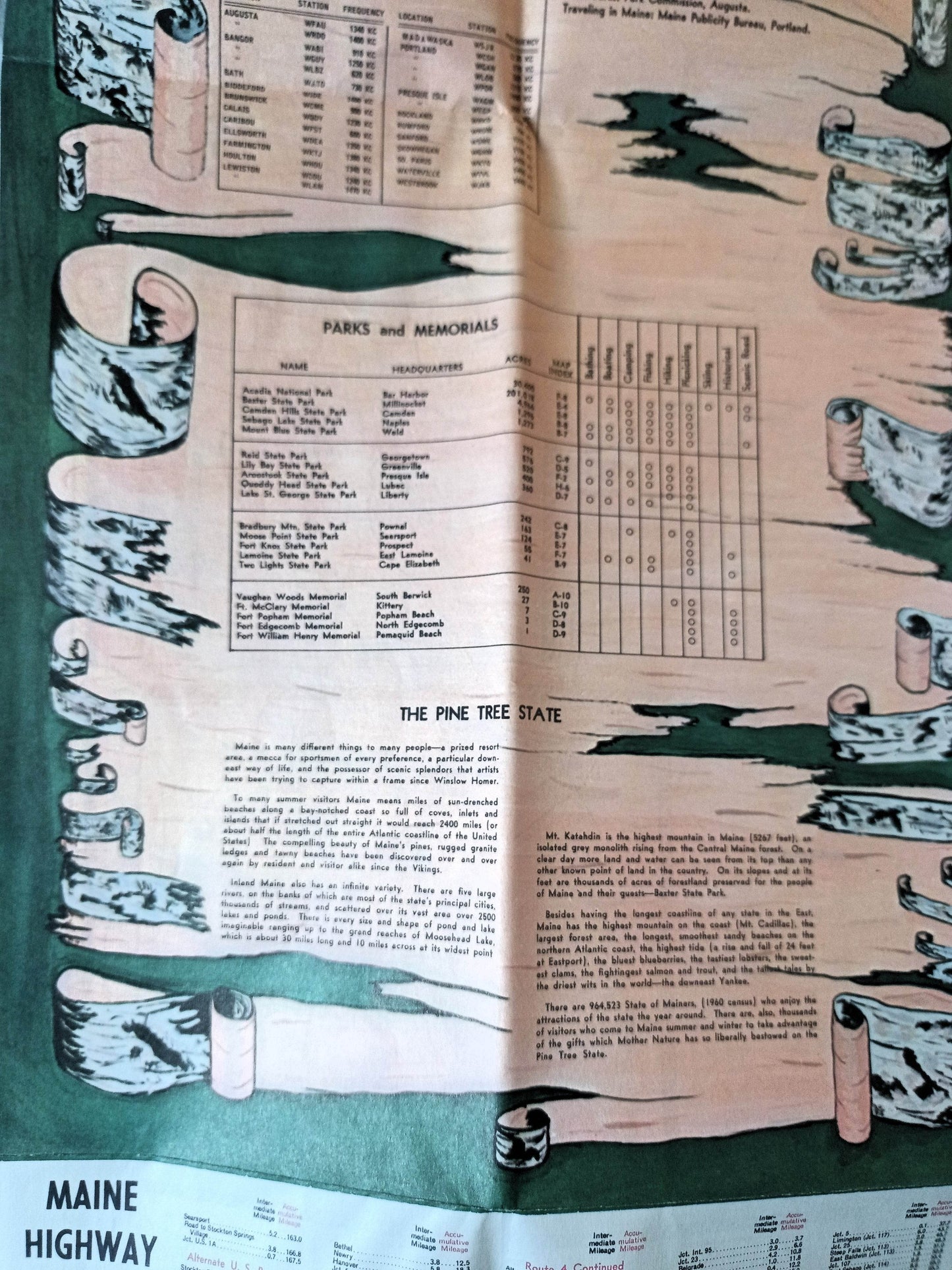 Maine Vacationland Official State Highway Map 1964 - TulipStuff