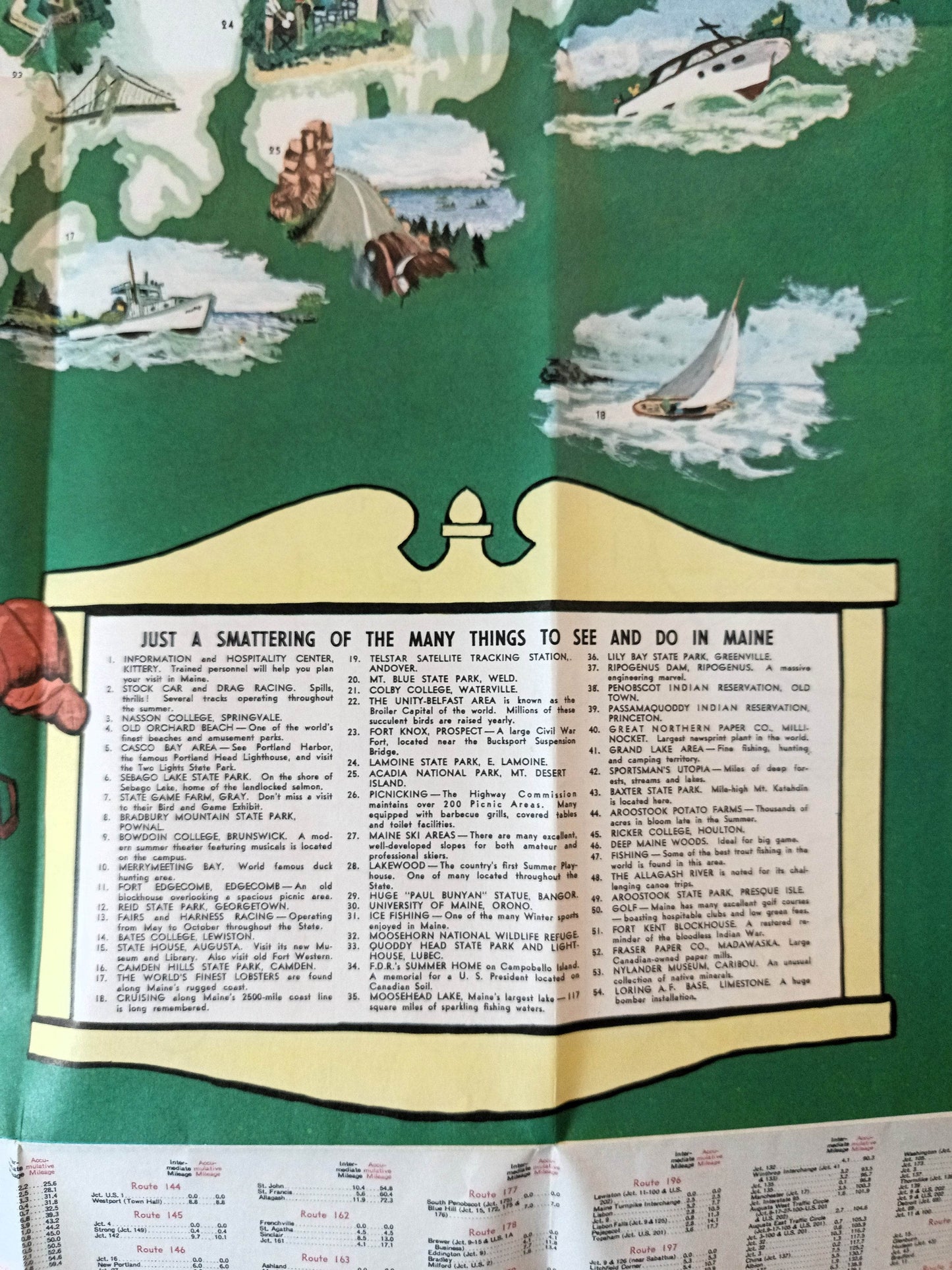 Maine Vacationland Official State Highway Map 1964 - TulipStuff