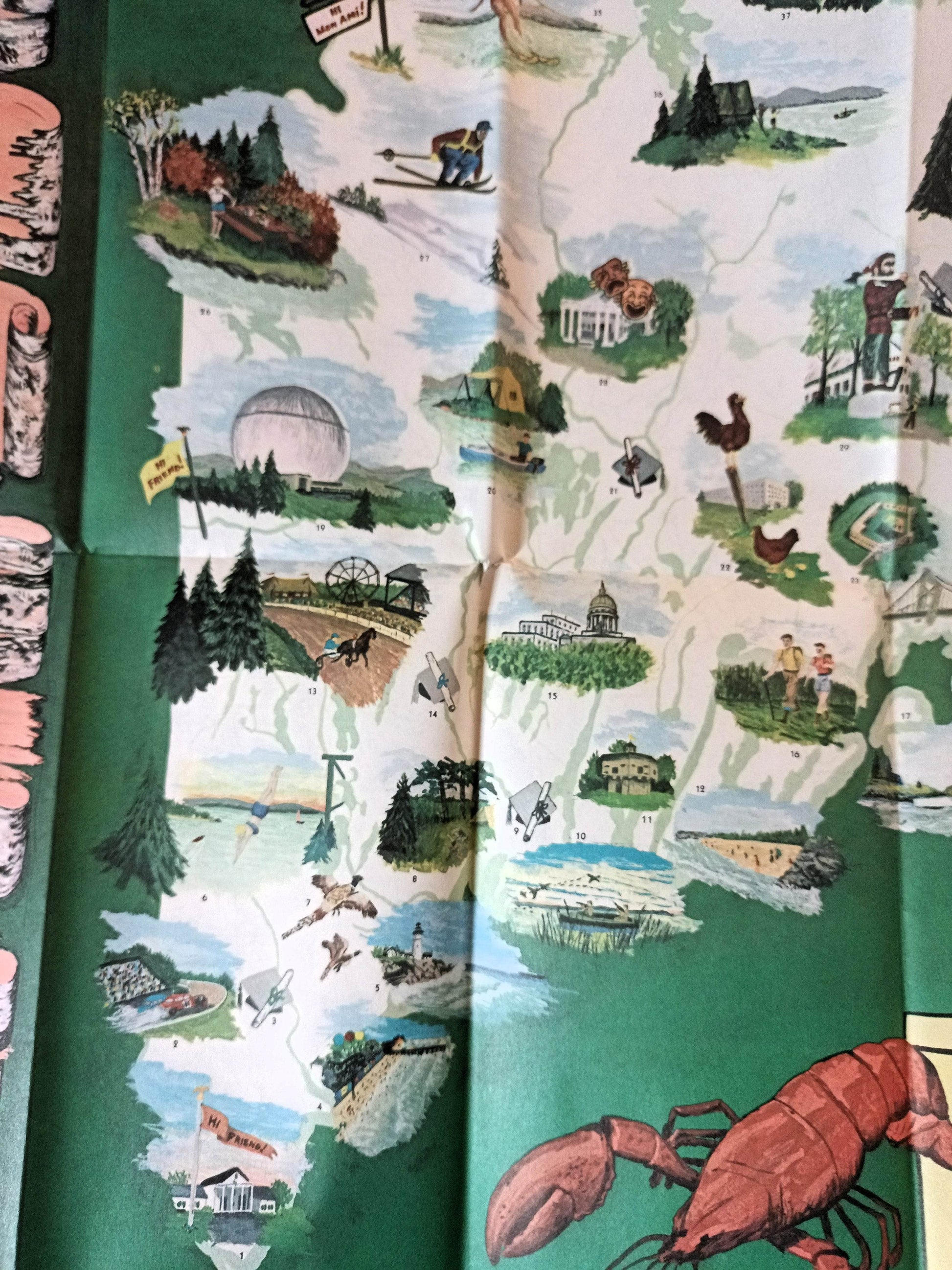 Maine Vacationland Official State Highway Map 1964 - TulipStuff