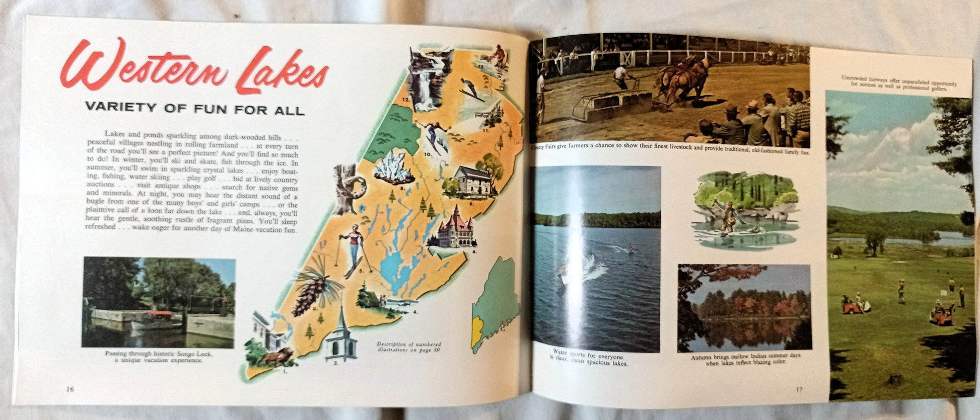 Maine The Year Round Vacationland Vacation Guide Booklet 1960's - TulipStuff
