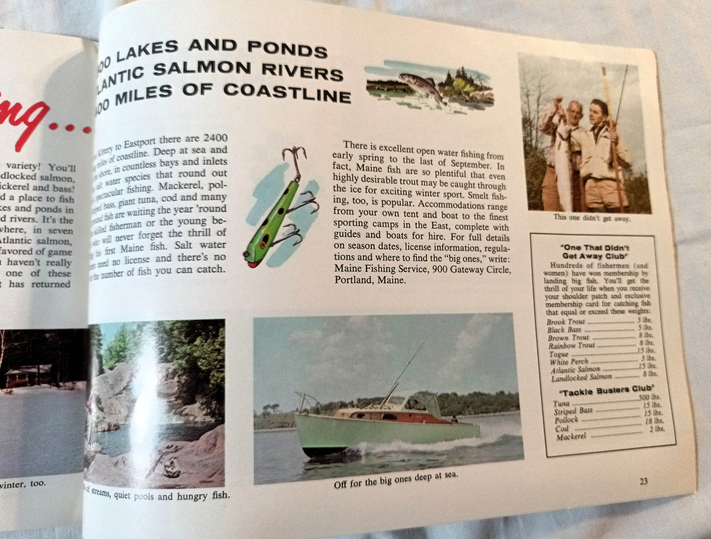 Maine The Year Round Vacationland Vacation Guide Booklet 1960's - TulipStuff